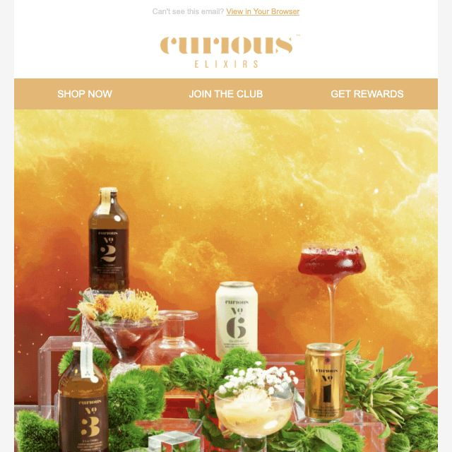 Curious Elixirs email: Alcohol-free cocktail guide, flavor quiz and monthly club