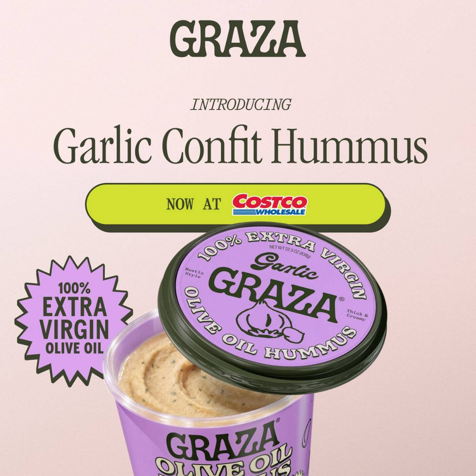 Graza email: Garlic olive oil hummus launch