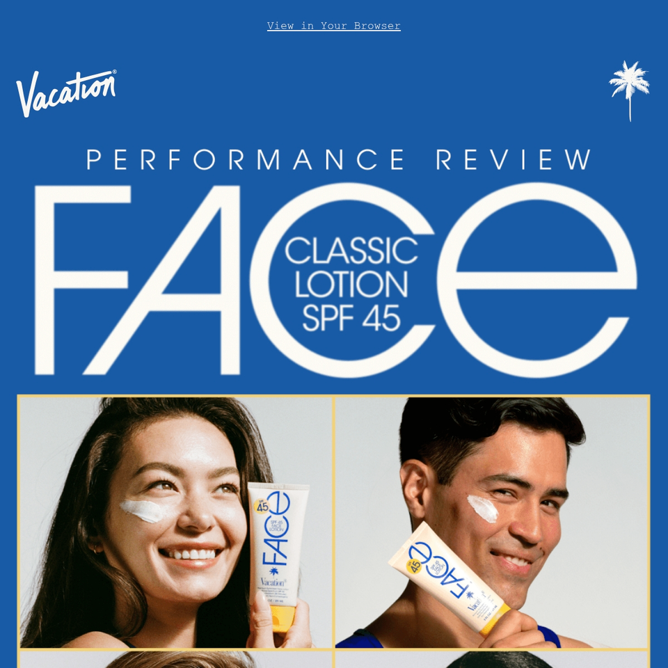 Vacation email: Invisible face sunscreen performance review
