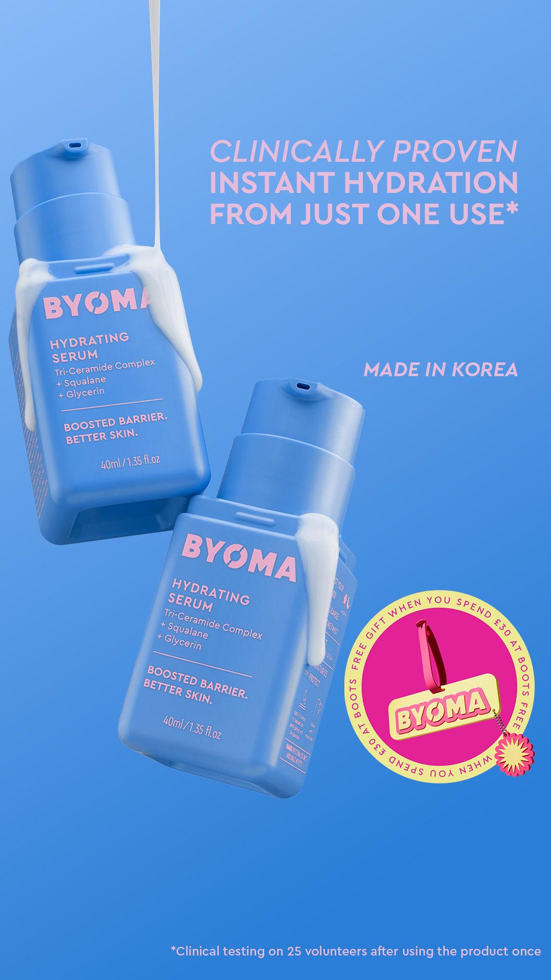 BYOMA — Hydrating Serum and a gift-with-spend offer
