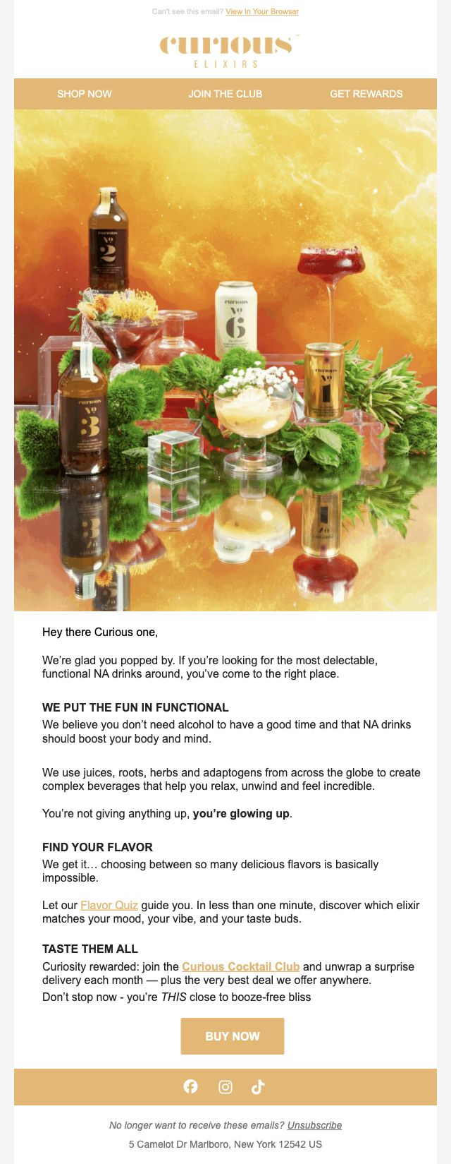 Curious Elixirs — Alcohol-free cocktail guide, flavor quiz and monthly club