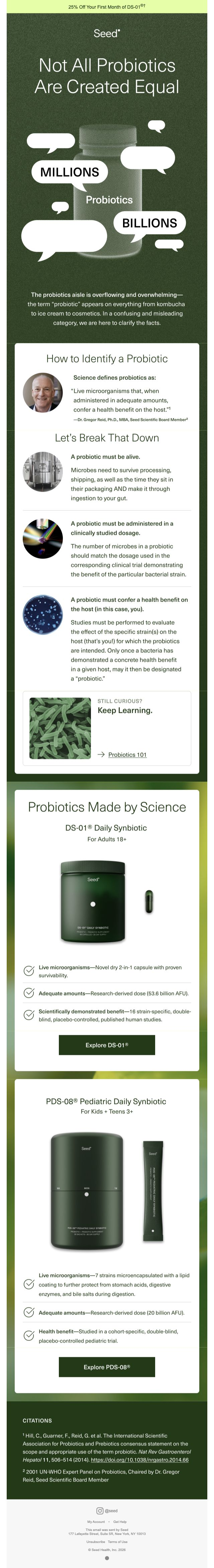 Seed — Probiotic criteria explained with DS-01 and PDS-08