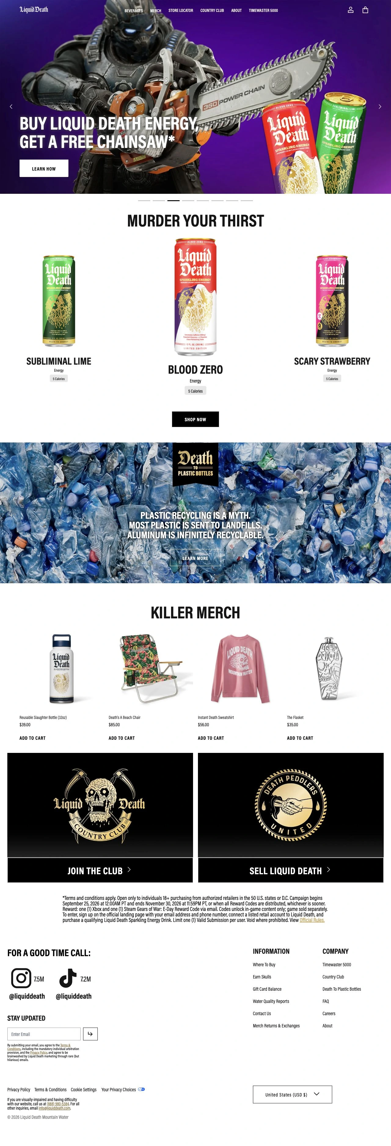 Liquid Death — A rebellious take on the drinks aisle