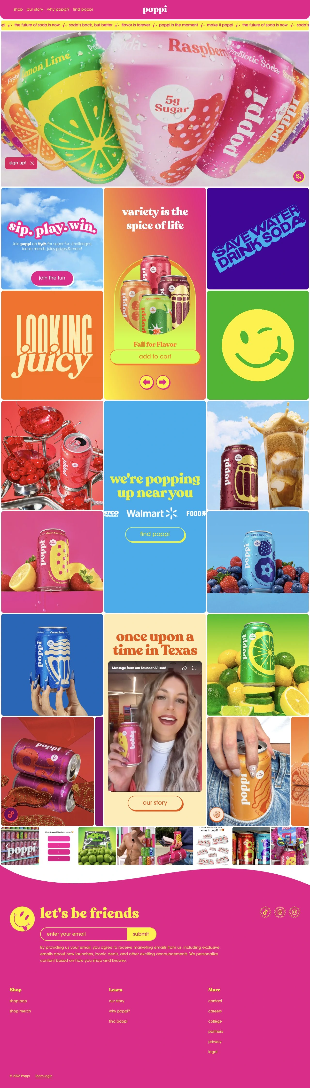 Poppi — Bright color and a playful take on soda