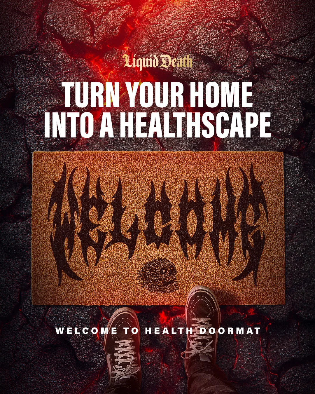 Liquid Death — Wipe your feet on thirst