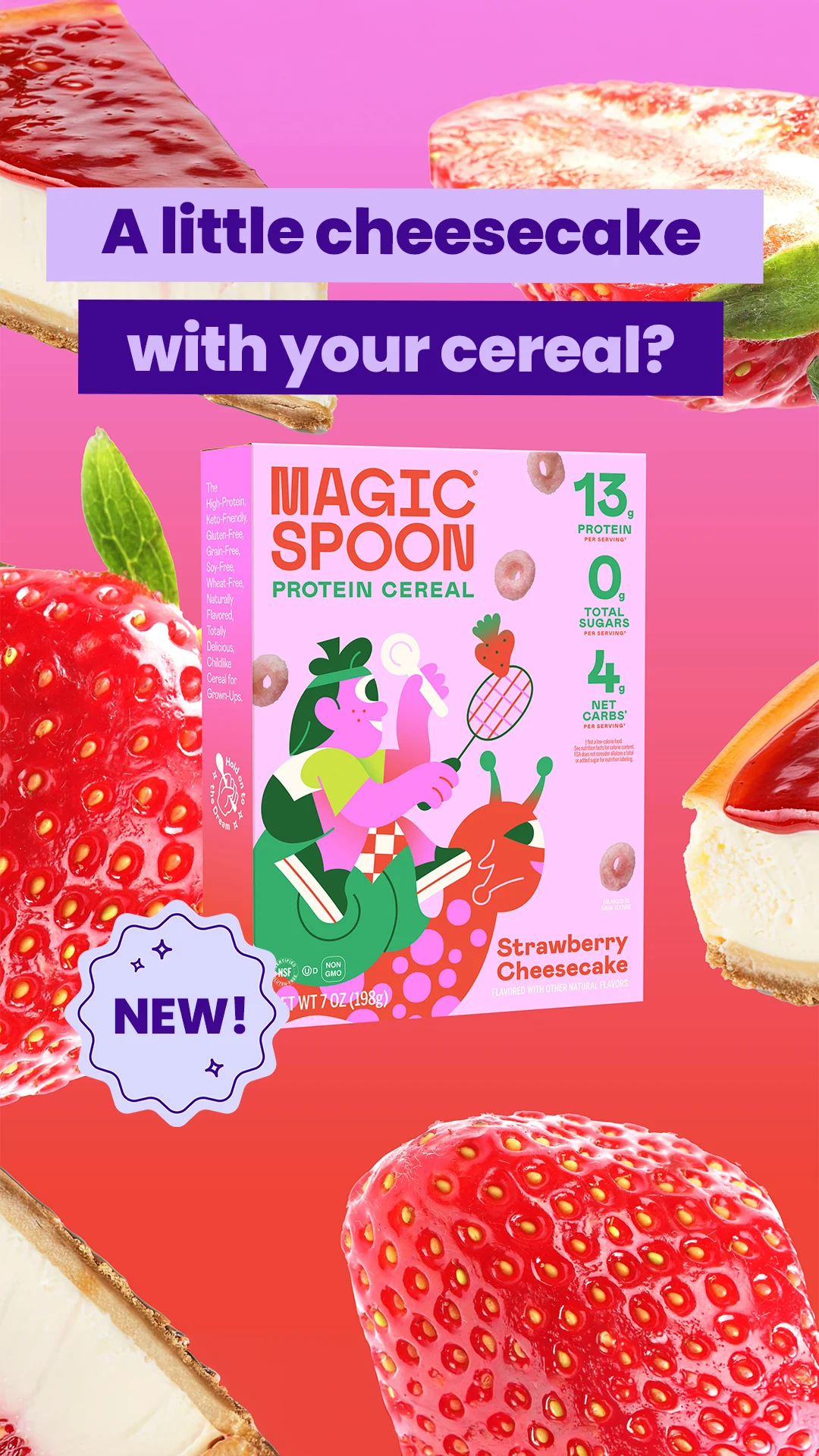 Magic Spoon — NEW Flavor: Strawberry Cheesecake 🍰