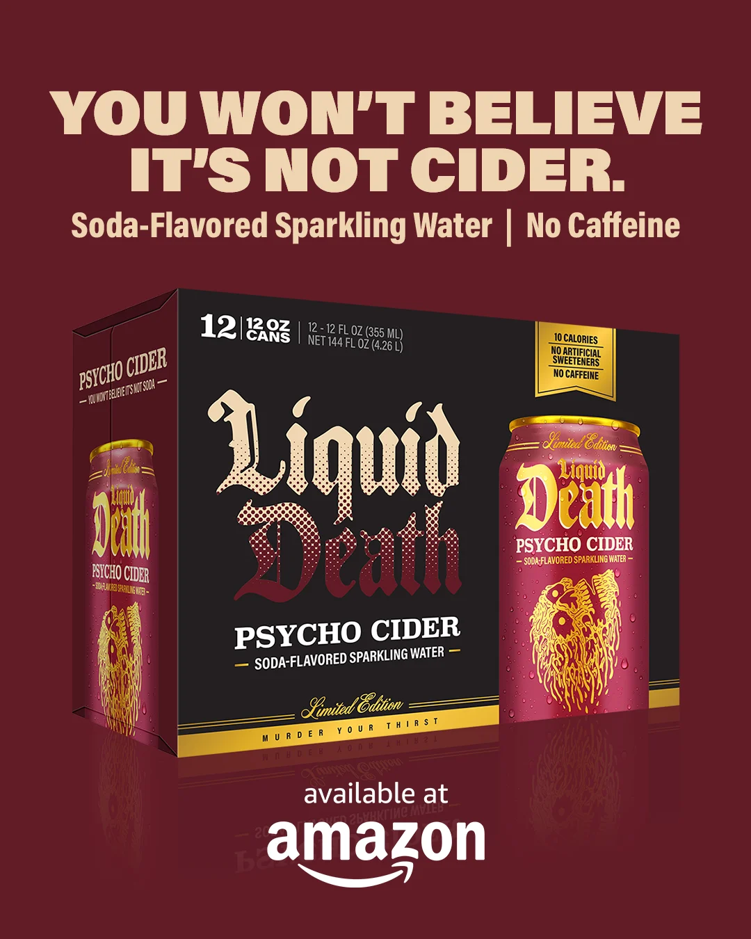Liquid Death — Soda-Flavored Sparkling Water | No Caffeine