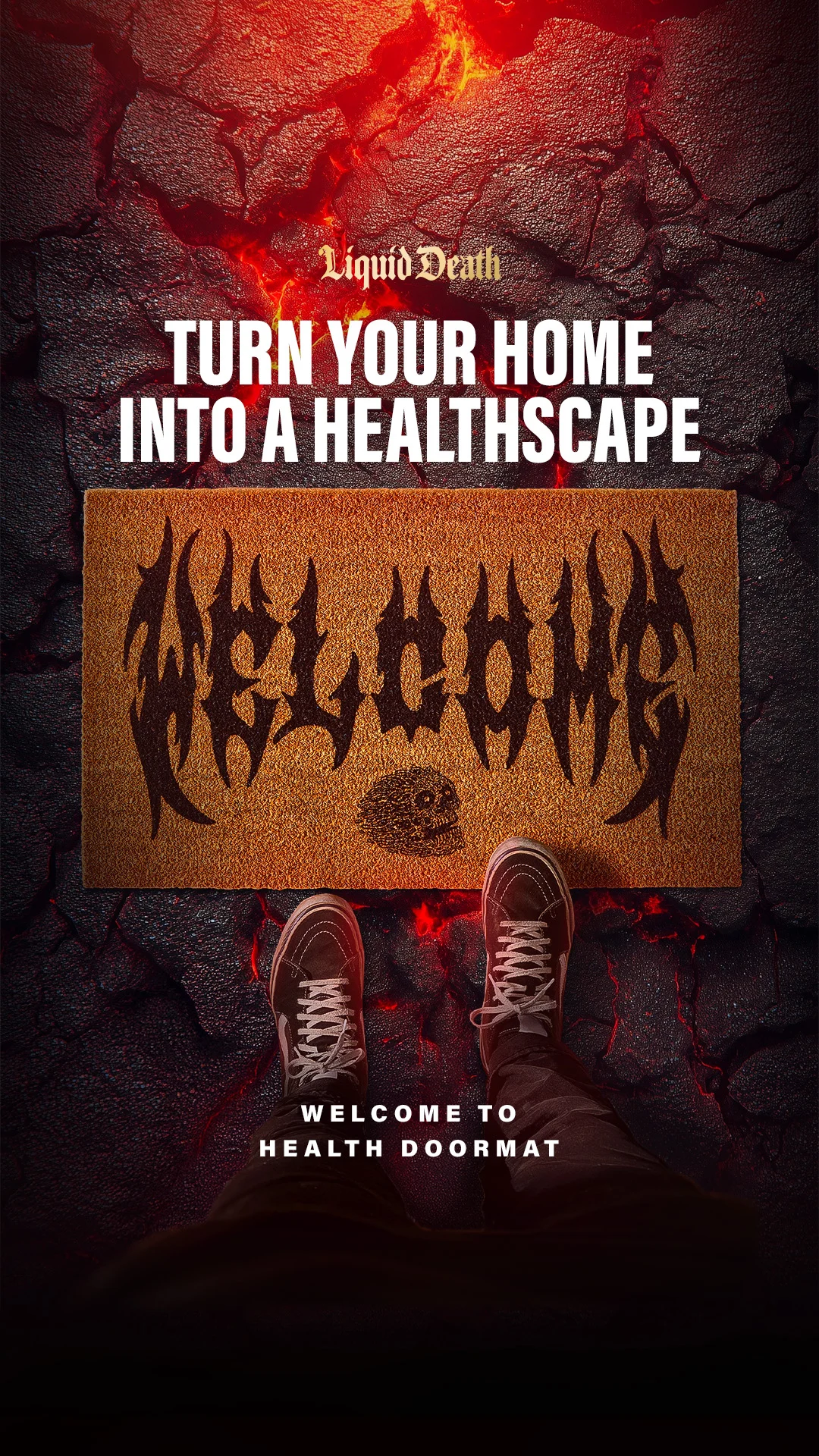 Liquid Death — Wipe your feet on thirst