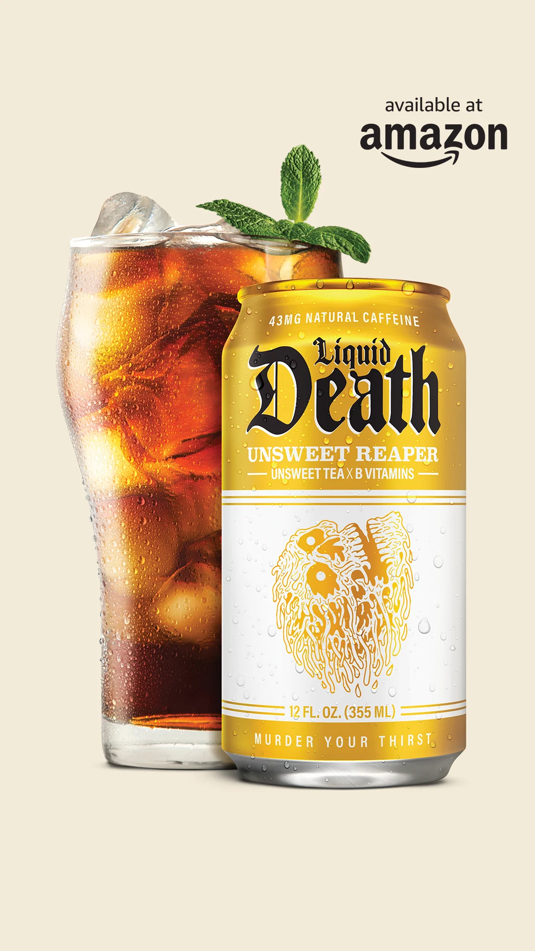 Liquid Death — Unsweetened Iced Tea with B Vitamins.