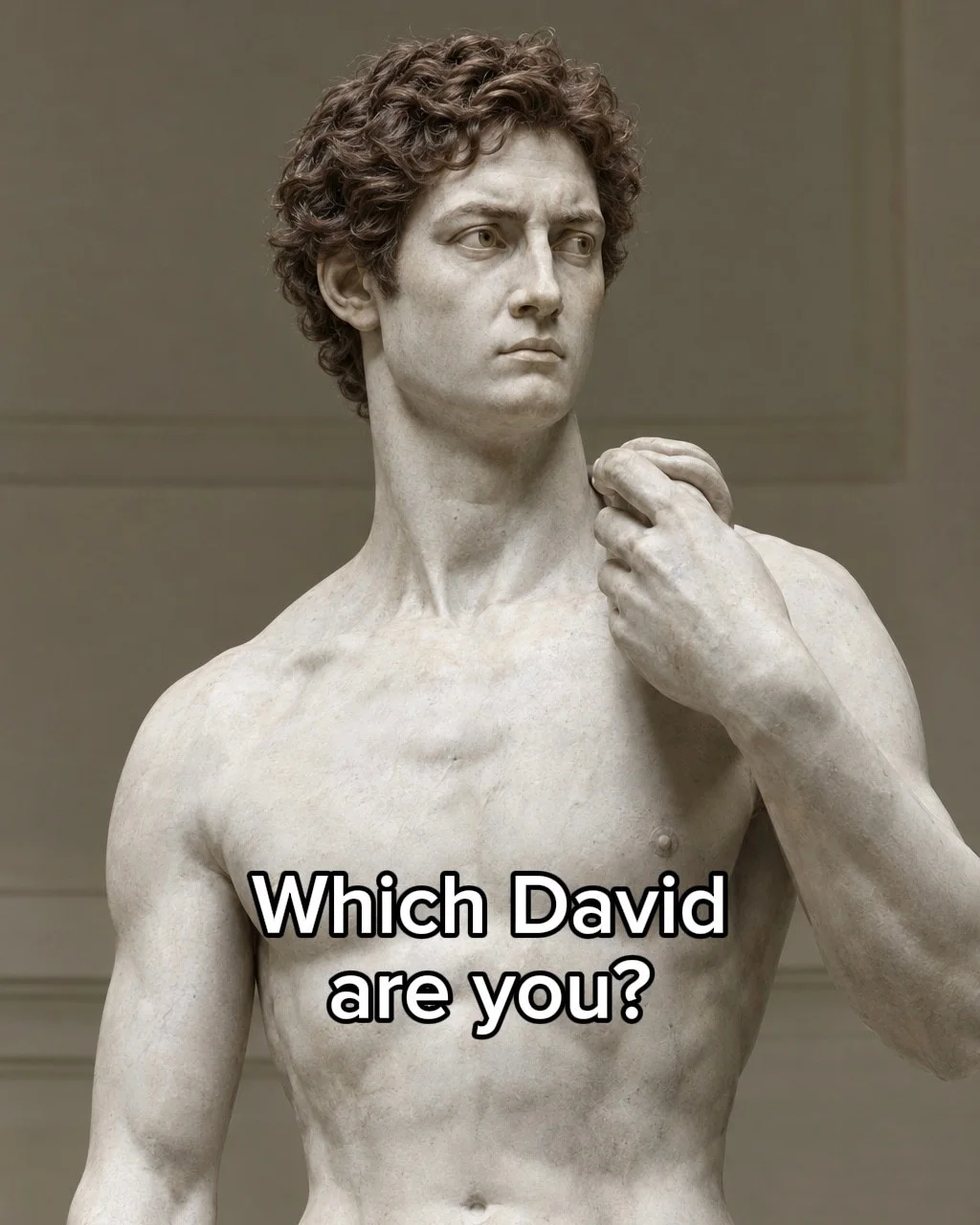 Hims — Hairline humor with nine variations on Michelangelo's David
