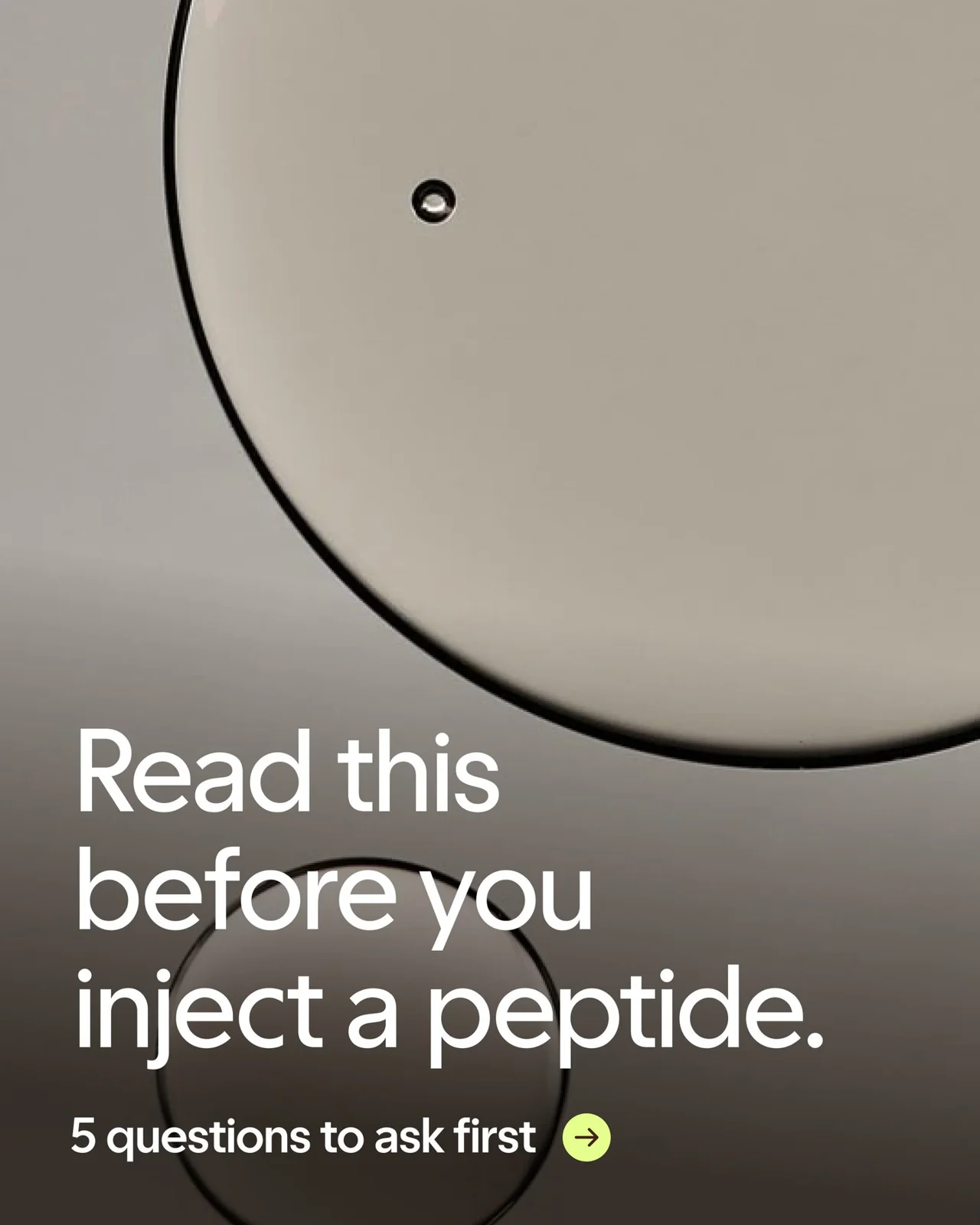 Hims — Five questions about peptide treatment presented in alternating text cards