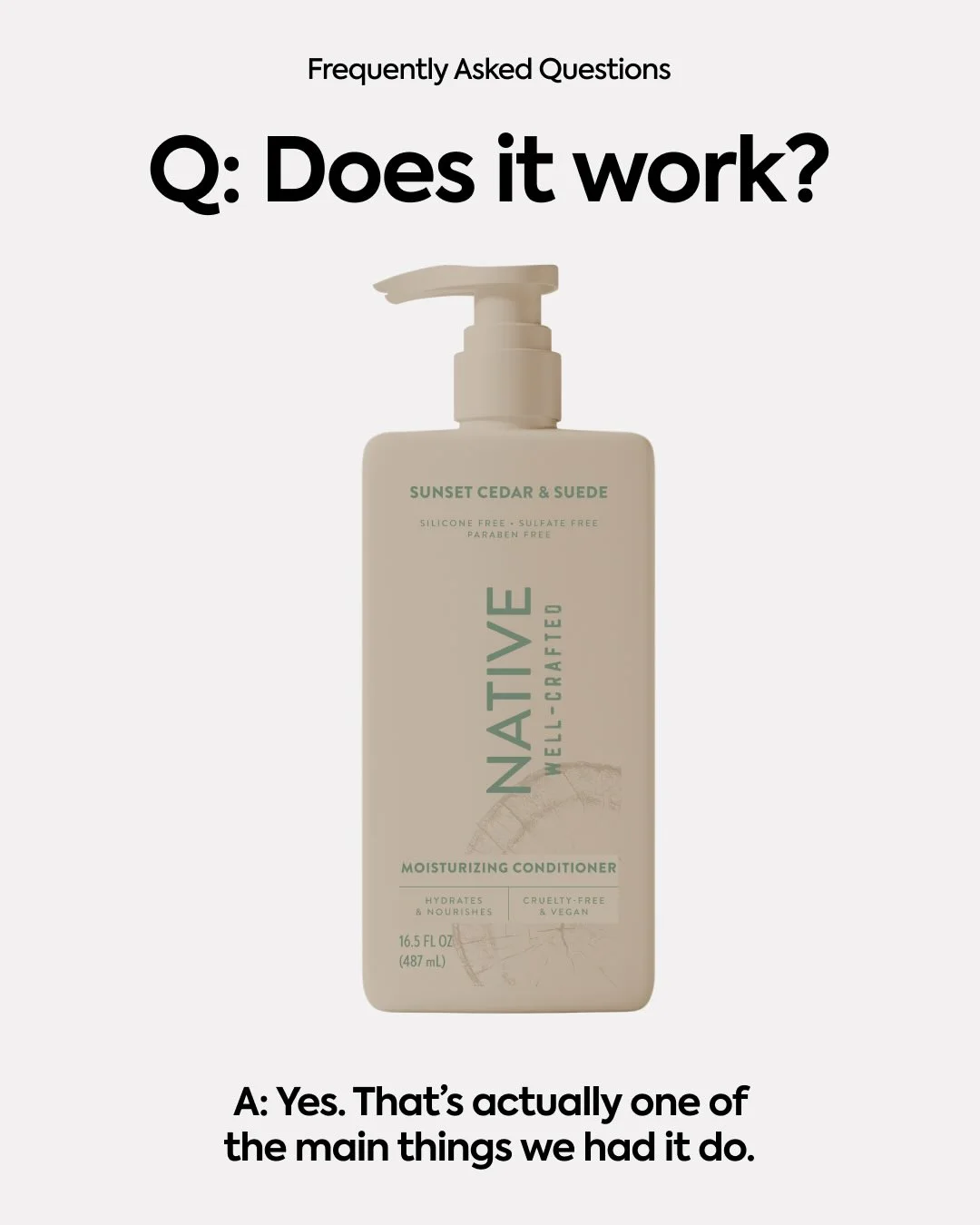 Native — Body-wash FAQs with deadpan product answers