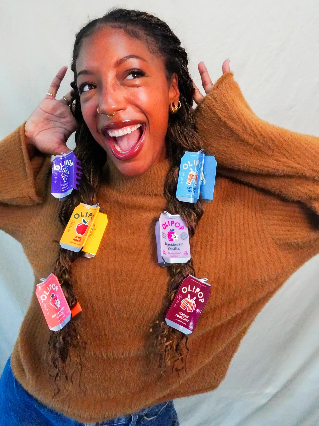 OLIPOP — Six OLIPOP flavors turned into miniature can earrings