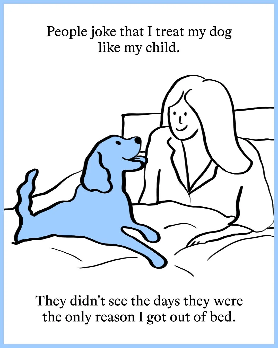 Spot & Tango — Six illustrated scenes about the emotional bond between dogs and owners