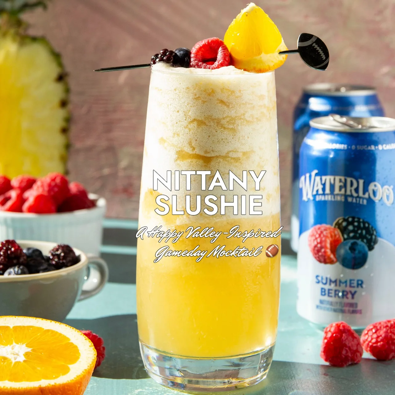Waterloo — A Summer Berry and pineapple Nittany Slushie recipe