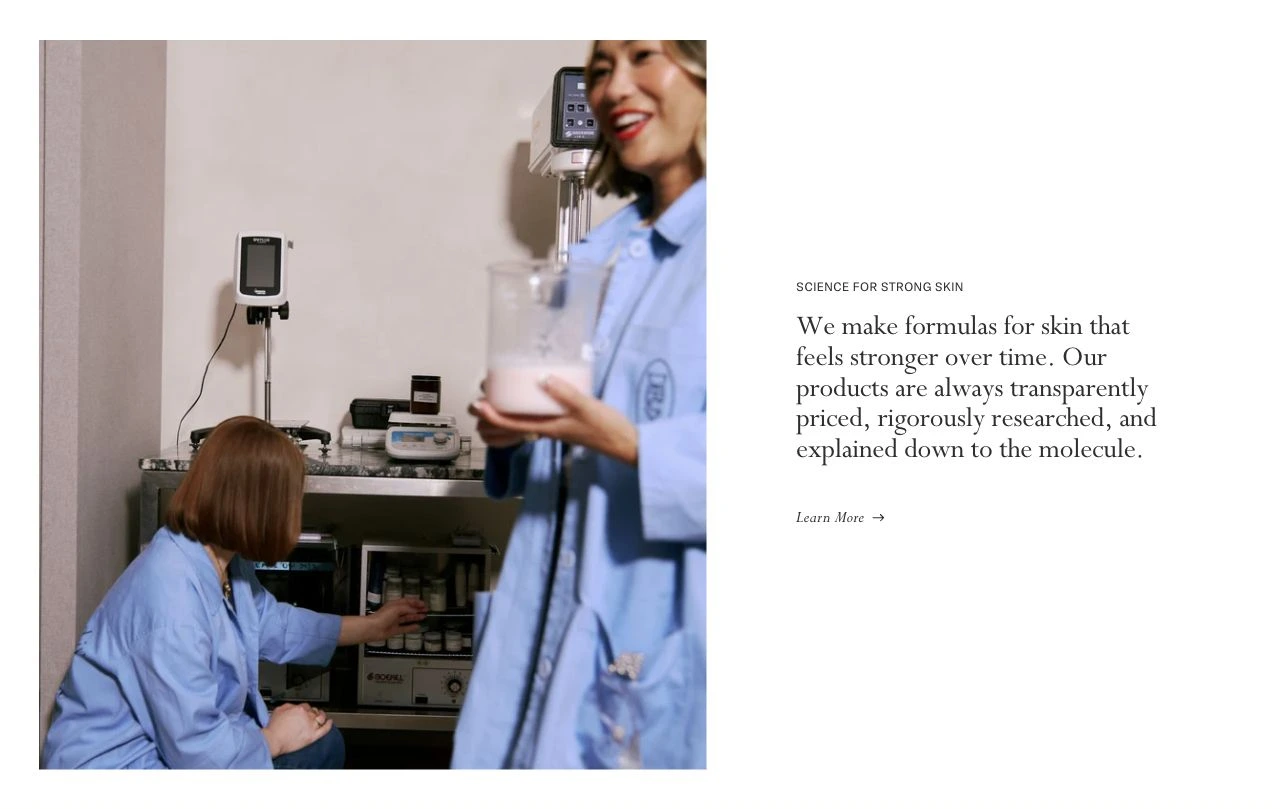 Dieux — Homepage · Brand story