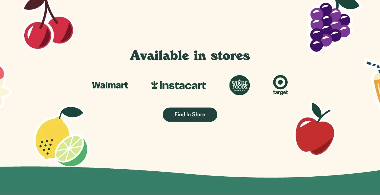 OLIPOP — Homepage · Retailer logos