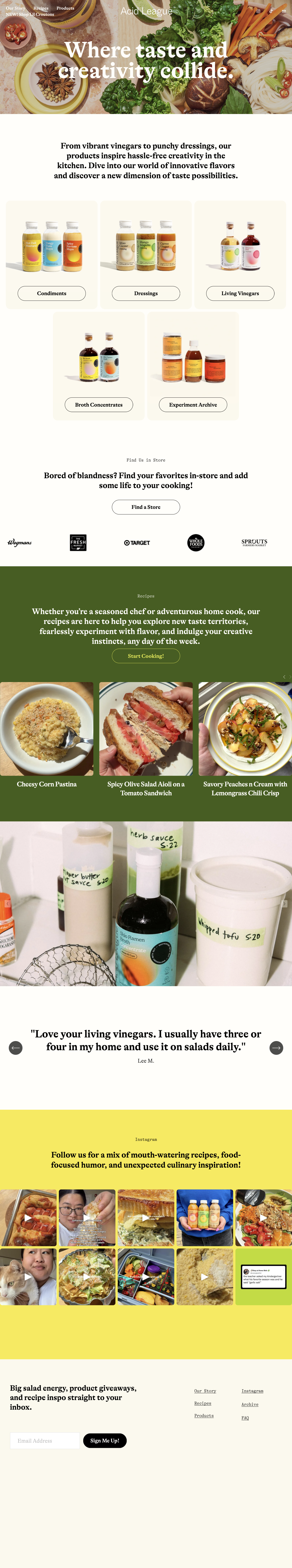 Acid League — Food photography and an editorial pantry assortment
