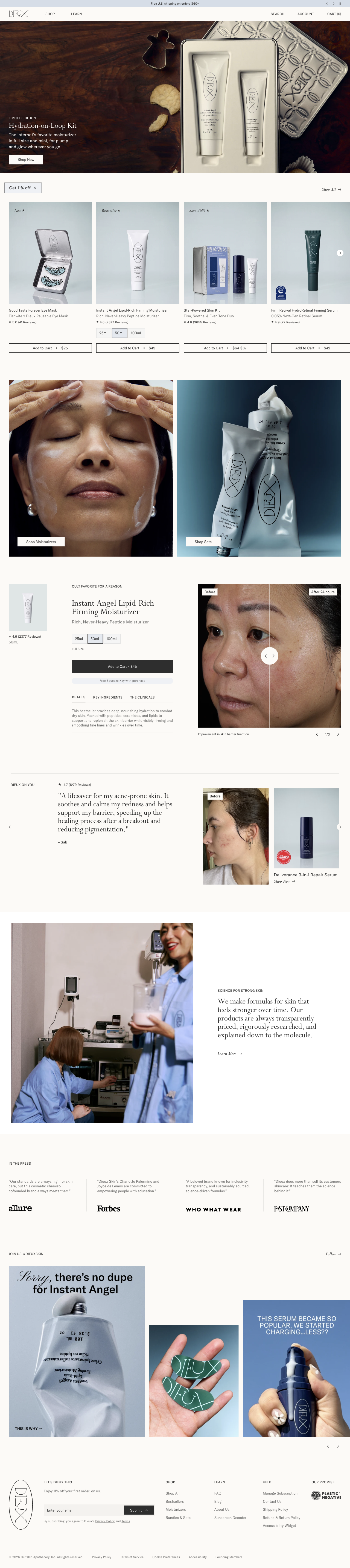 Dieux — A calm, editorial approach to skincare