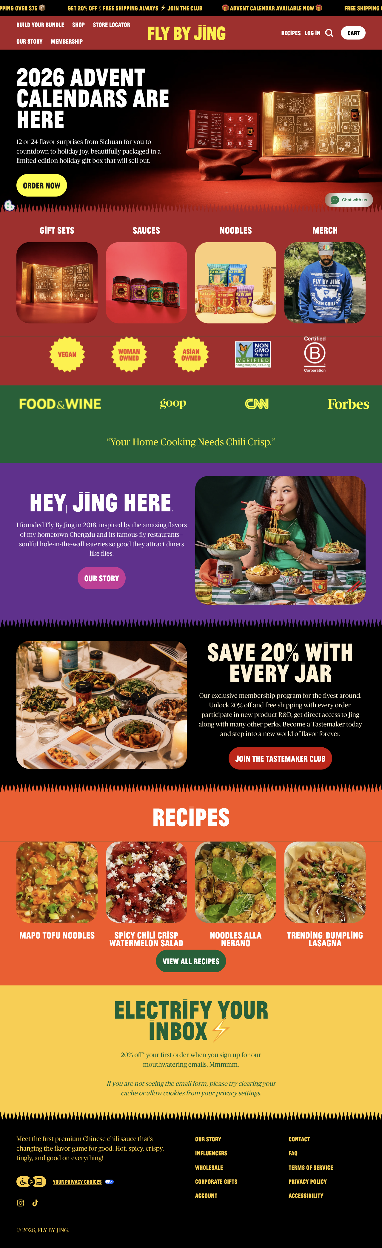 Fly By Jing — Bold type and Sichuan flavors