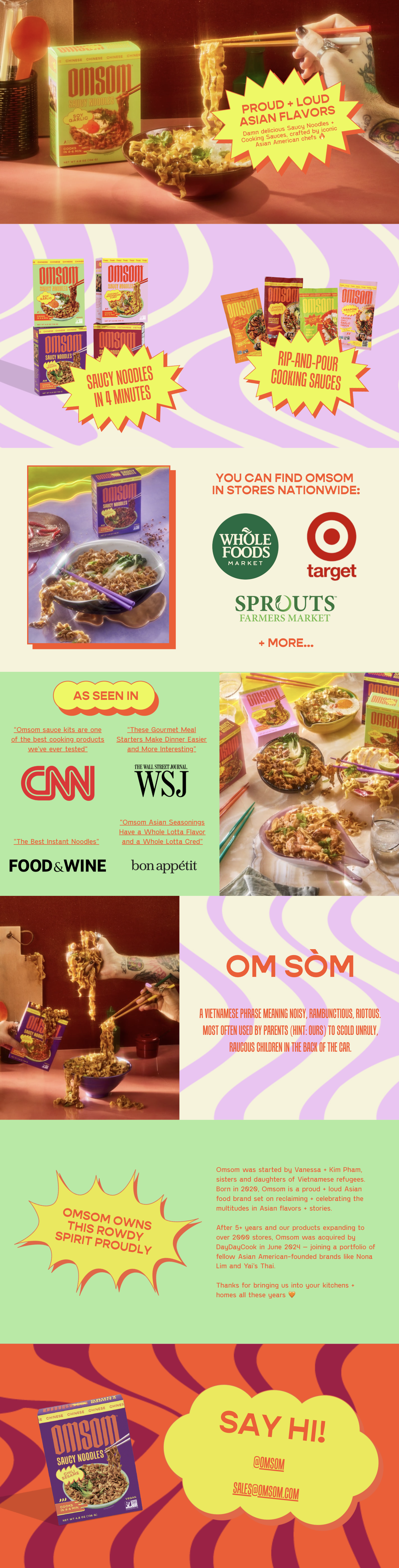 Omsom — Loud color, Asian flavors and founder stories