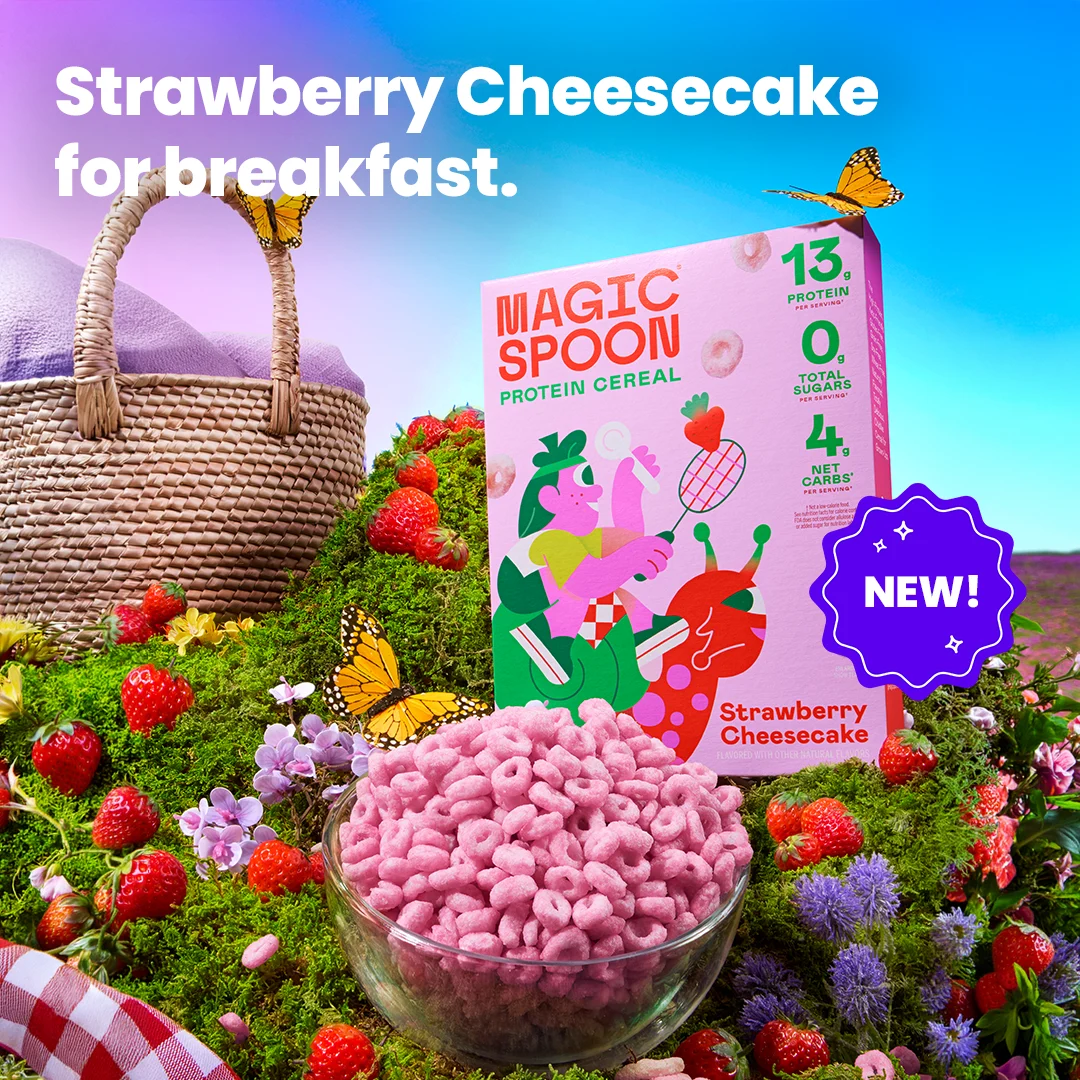 Magic Spoon ad: A Little Cheesecake With Your Cereal? 🍓