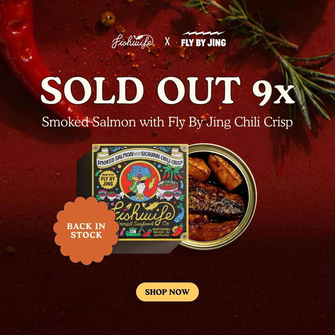 Fishwife ad: Smoked Salmon with Chili Crisp is BACK