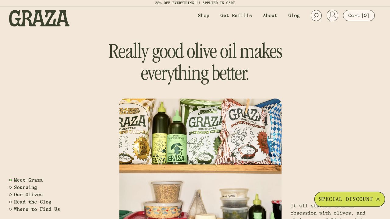 Graza website: The Graza brand story