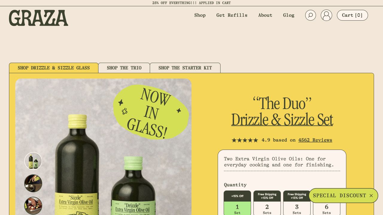 Graza website: Duo product page