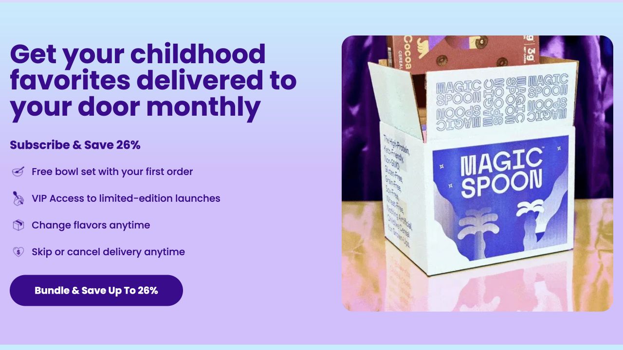 Magic Spoon website: Subscription benefits