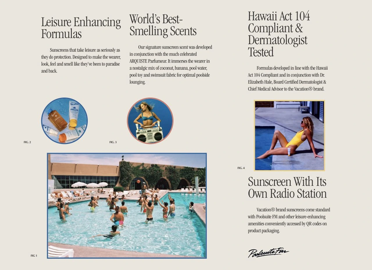 Vacation website: Homepage · Benefits