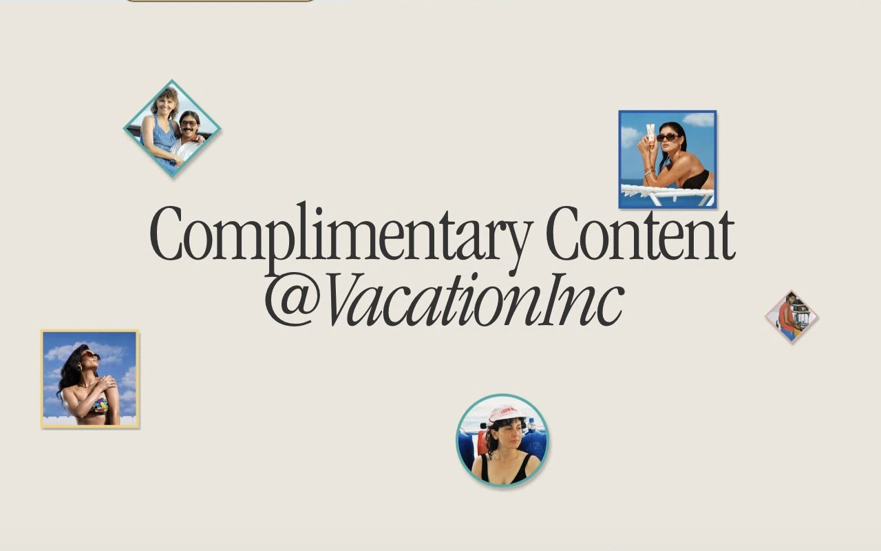Vacation website: Homepage · UGC & social feed