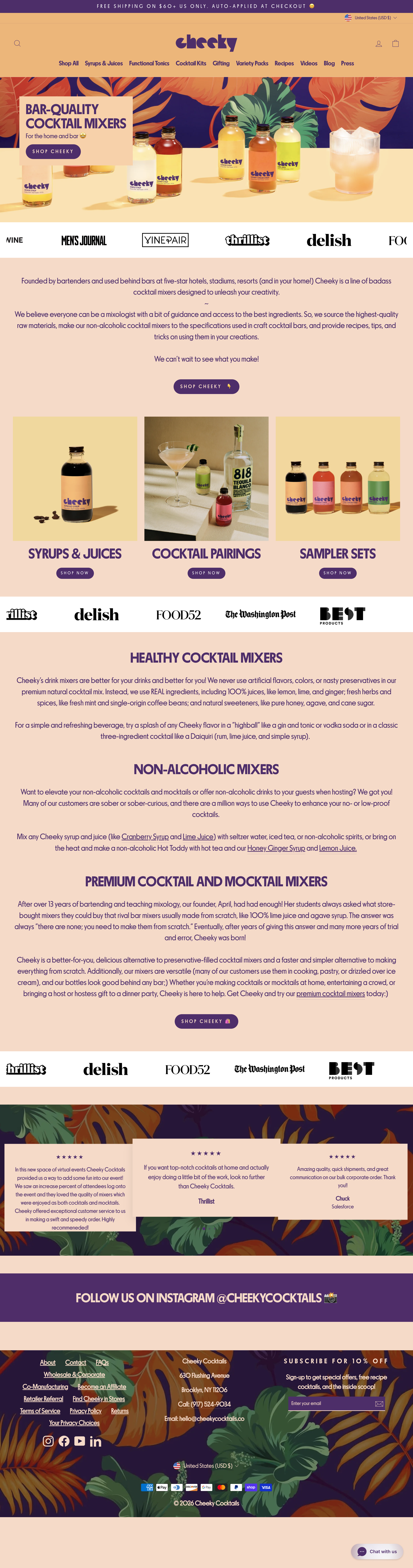 Cheeky Cocktails creative